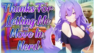 [F4M] Your Wolf Girl Bully vous remercie de la laisser emménager 🐺💕 [Enemies to Lovers] {Lewd ASMR}