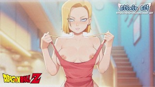 🫢 ça me donne envie de voir la suite... Visage Android 18 après pipe | DBZ porno hentai