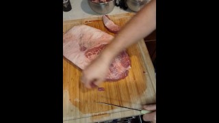 Grosse viande dans mes mains