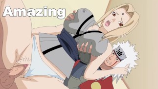 Jiraiya baise fort Tsunade dans le bureau du hokage