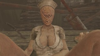 Infirmière porno de Silent Hill baise la chatte misionary