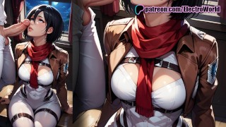 Mikasa Ackerman chassait les titans mais s’est fait piéger par des bandits !