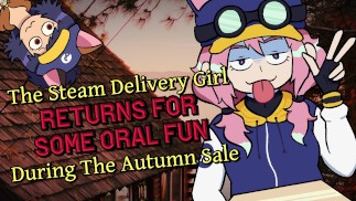 [F4A] Steam Delivery Girl revient pour du plaisir oral pendant la vente Autumn Vapeur [Futanari] [Deepthroat]