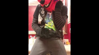 Vixen Pees and Cums in Her Leggings