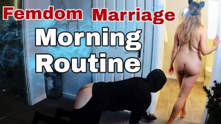 Training Zero Femdom Real Married Couple Life Slave BDSM Bondage Piss Toilet Bathroom Homemade Milf