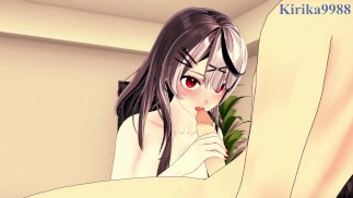 Sakamata Chloe and I have intense sex in the bedroom. - Hololive VTuber Hentai 2