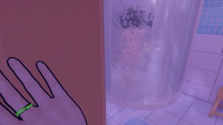 Sneaking and Watching MILA's SHOWER Hentai MiSide Uncensored