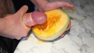 Fat big cock fucks juicy melon until cum and creampie. Very hot and sweet night