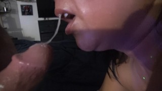 All natural big tits brunette doggy anal sex cum on ass!! Slobber and gag saliva blowjob