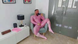 HORKÝ MOKRÝ RŮŽOVÝ SPANDEX