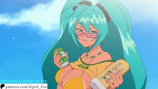 Miku brésilienne veut obtenir Creampie sur la plage Sunny - Hatsune Miku Hentai