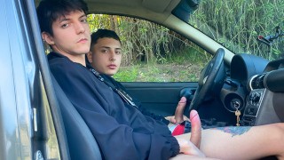 🚗💨 Ride Share Hookup: Horny Twink Picks Up Sexy Passenger and They End Up Fucking Raw 🤯👀