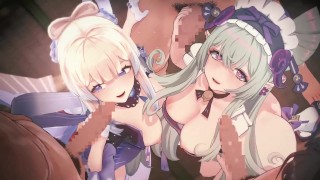 【原神 乱交セックス2】夢見月瑞希,珊瑚宮心海が集団エッチする3Dエロアニメ動画(Sangonomiya Kokomi,Yumemizuki Mizuki group orgy sex2.)