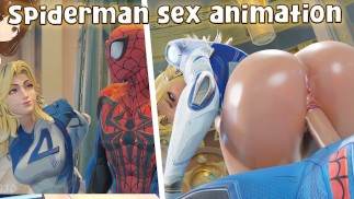 Femme invisible baise Spiderman avec son énorme cul Marvel (animation Alyta3D) - Jazziuu