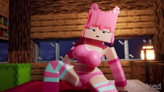 Minecraftの農夫に犯される女の子