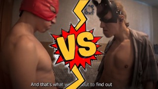 Super hrdina bitva WANKER-MAN vs. FUCK-MAN, nejsilnější péro vyhrává. [eng sub]