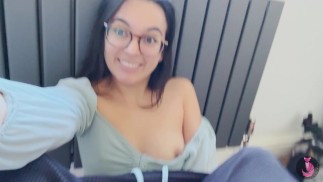 Playing With My Pussy In Front Of The Horny Builder