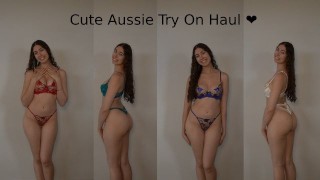 Essayage de lingerie + commentaire 🥰 aussie mignon et sexy