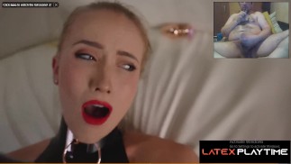 Menotté Slave Scarlet Chase lui donne la bouche et le cul à maîtriser - LatexPlaytime