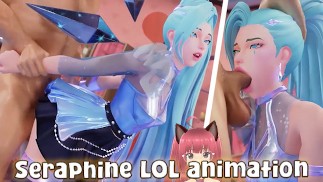 Giving meu pau enorme para Seraphine de League of Legends (animação Bewyx) - Jazziuu