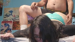 stepbrother gets handsy after watching me undress and i love it