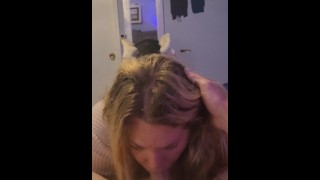 Chelsi SUCKS your Dick POV and takes your LOAD like a GOOD housewife