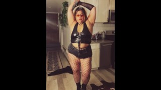 Sexy Black Velvet Burlesque Choreo by Thick Latina Breana Khalo