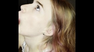 Sweet throat and drooling blowjob to my girlfriend's boyfriend while she's not at home 🤤