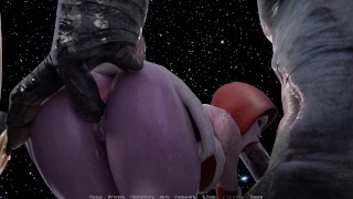 huge fingers and santa's cock develop holes of cute student red riding hood HD 2k