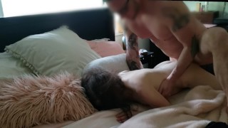 Pt. 1: Wife Fucks Husband's Friend Multiple Orgasms. Real Amateur Couple Homemade.